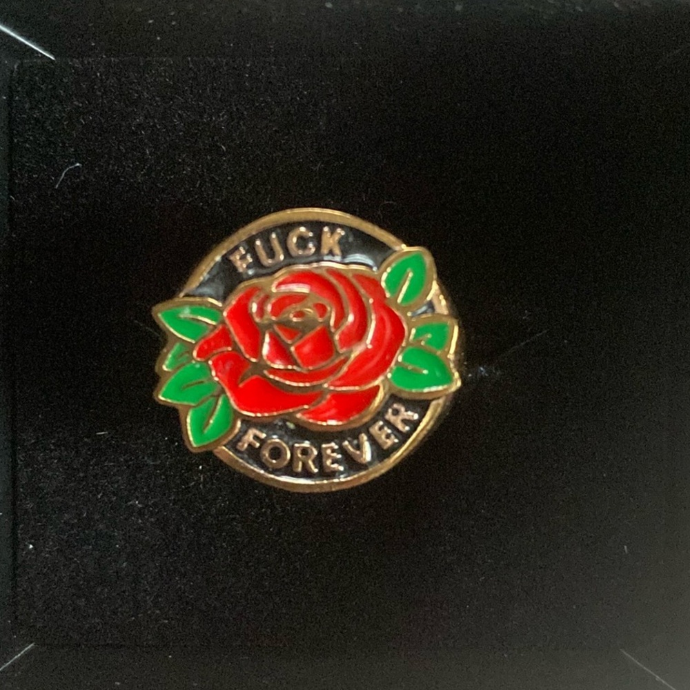 BALL & CHAIN CO.| F*ck Forever rose enamel and gold ring